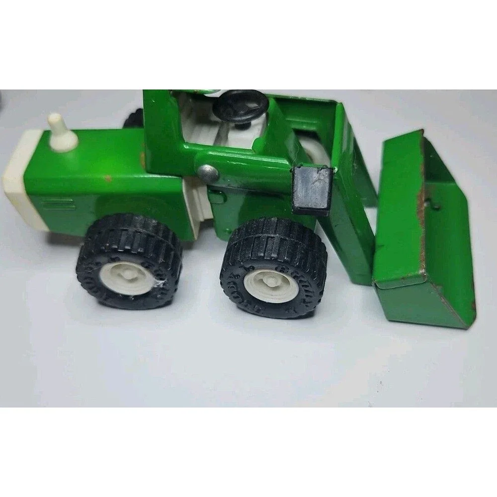 Vintage Buddy L Front Loader Tractor – Green Steel – Made in Japan